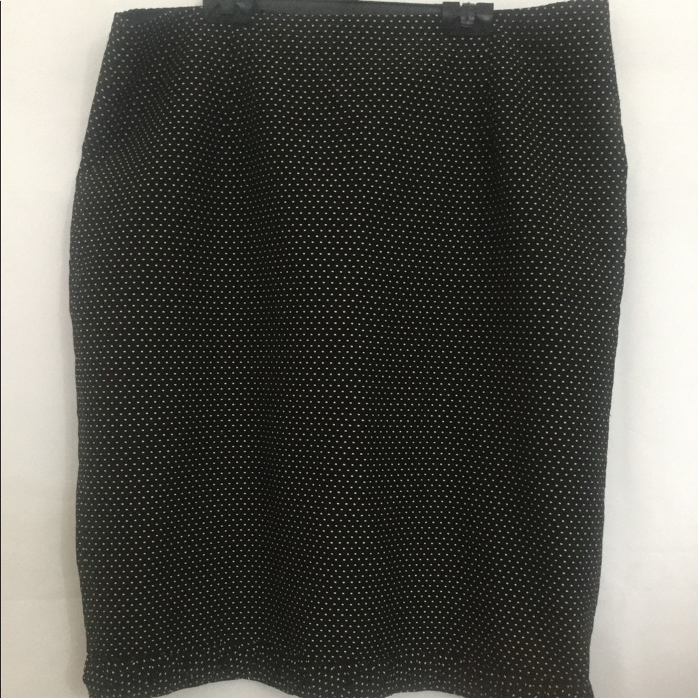 Peck & Peck Brown Polka Dots Pencil Skirt Size 16